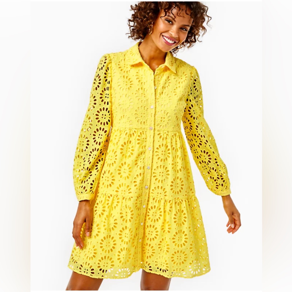 Lilly Pulitzer Yellow Eyelet Dress